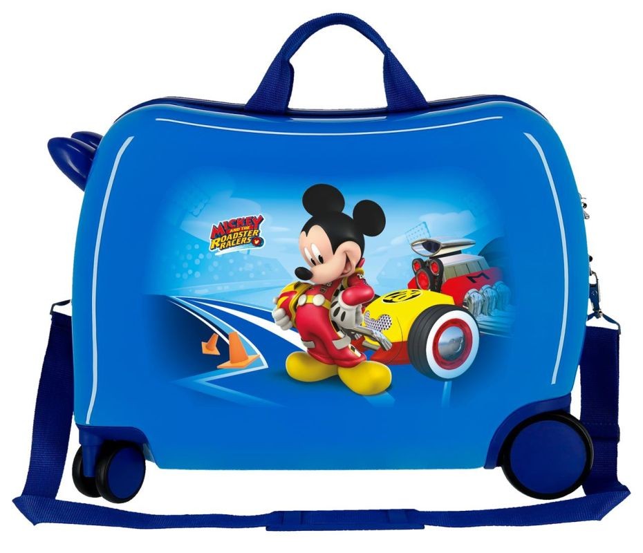 Dětský kufřík na kolečkách Mickey Lets Roll blue MAXI